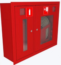 ШПК-315 ВЗБ шкаф пожарный под 1 рукав и 1 огнетушитель (встроенный, без стекла, белый)