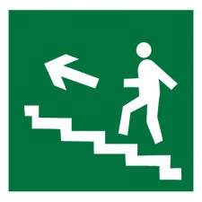 Знак-Плёнка (Е 16) Направление к эвакуац.выходу по лестнице вверх, левосторонний