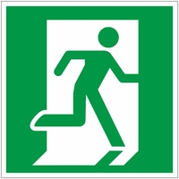 Знак-Плёнка (Е 15) Направление к эвакуац.выходу по лестнице вверх, правосторонний
