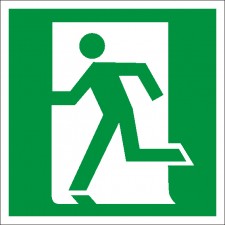 Знак-Плёнка (Е 14) Направление к эвакуац.выходу по лестнице вниз, левосторонний 